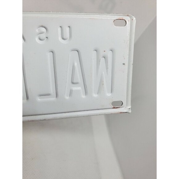 U.S.A Wally Personalized Mini License Plate – White & Red Collectible Bicycle - Picture 8 of 11